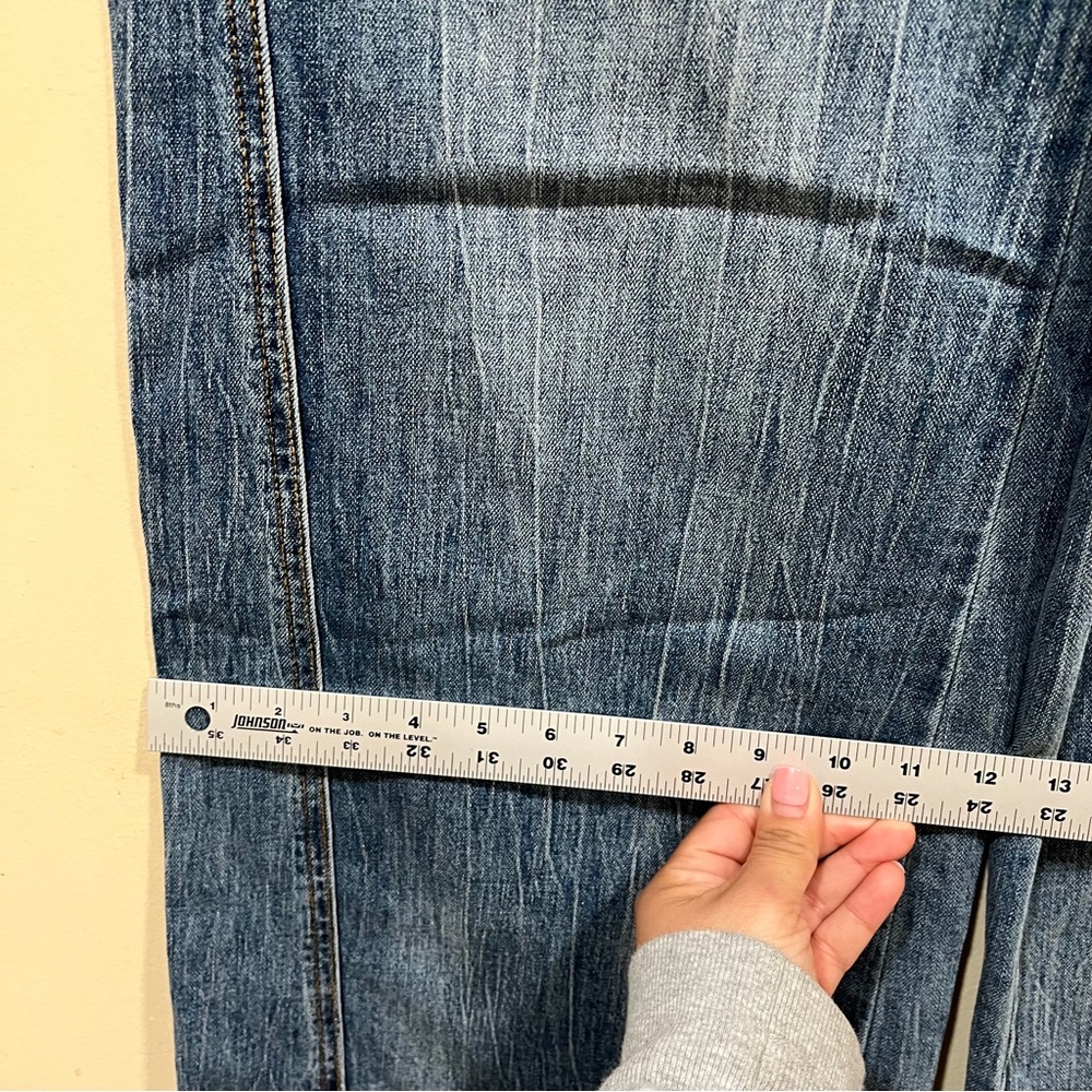 Pilcro Anthropologie brand wide-leg distressed denim  jeans blue size 30 EUC - Picture 4 of 9